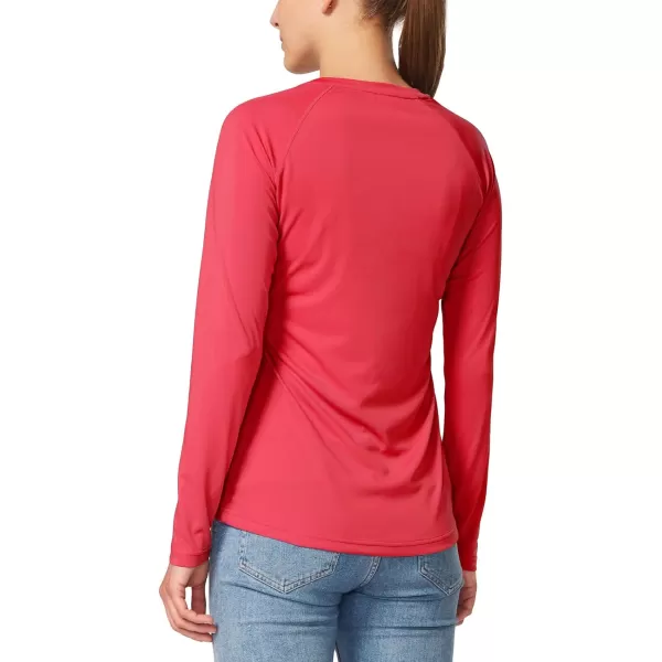 BALEAF Womens UPF 50 Sun Shirts Long Sleeve UV Protection Rash Guard Lightweight Quick Dry SPF Hiking Tops OutdoorA01rouge Red