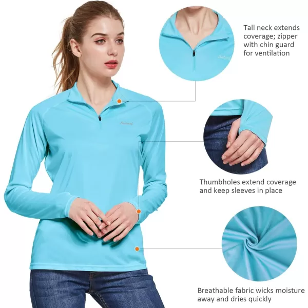 BALEAF Womens UPF 50 Sun Shirts Long Sleeve UV Protection Rash Guard Lightweight Quick Dry SPF Hiking Tops OutdoorA03blue