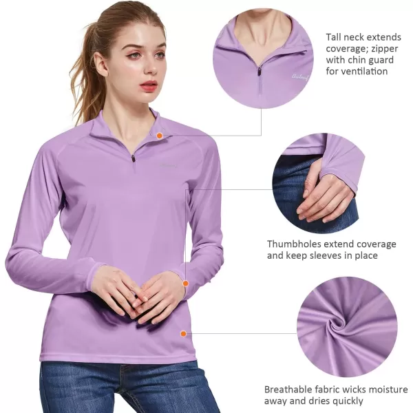 BALEAF Womens UPF 50 Sun Shirts Long Sleeve UV Protection Rash Guard Lightweight Quick Dry SPF Hiking Tops OutdoorA03purple