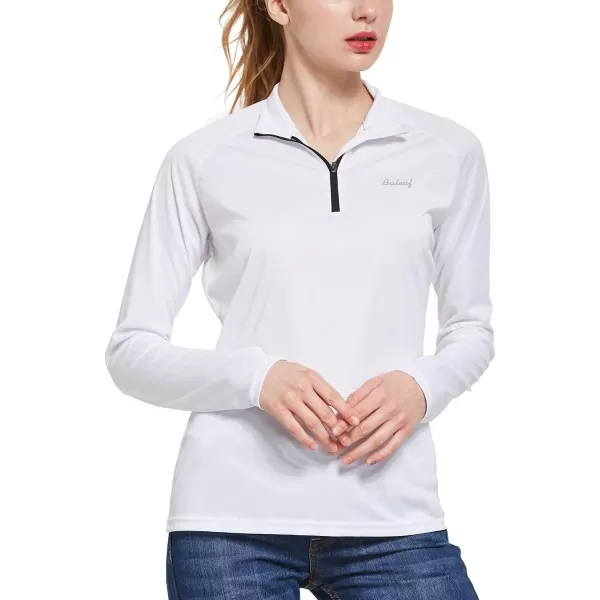 BALEAF Womens UPF 50 Sun Shirts Long Sleeve UV Protection Rash Guard Lightweight Quick Dry SPF Hiking Tops OutdoorA03white