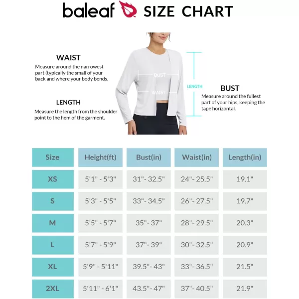 BALEAF Womens UPF 50 Sun Shirts SPF Elegant Shrugs Cardigan UV Protection Long Sleeve Clothing Lightweight Quick DryWhite