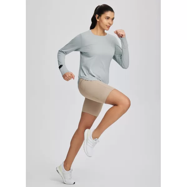 BALEAF Womens UPF 50 Sun Shirts UV Protection Long Sleeve Lightweight Quick Dry SPF Outdoor Hiking Running ClothingLight Gray