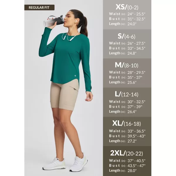 BALEAF Womens UPF 50 Sun Shirts UV Protection Long Sleeve Lightweight Quick Dry SPF Outdoor Hiking Running ClothingTeal