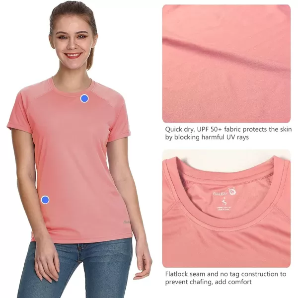 BALEAF Womens UPF 50 UV Protection Shirts Short Sleeve TShirts SPF Sun Shirts Quick Dry Outdoor Performance TopsA03short Sleevepink