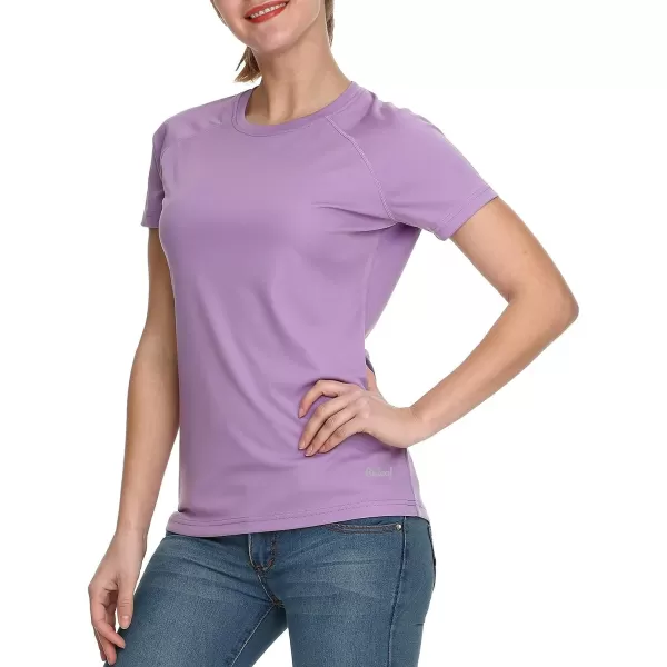 BALEAF Womens UPF 50 UV Protection Shirts Short Sleeve TShirts SPF Sun Shirts Quick Dry Outdoor Performance TopsA03short Sleevepurple