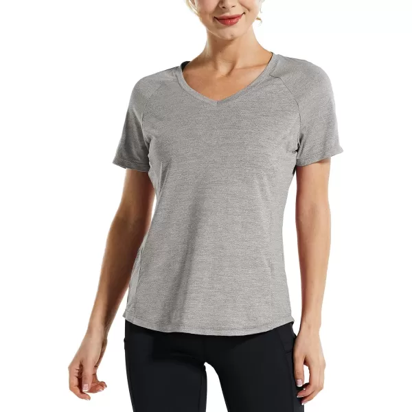 BALEAF Womens VNeck T Shirts Workout Tops Athletic Short Sleeve Quick Dry Perfomance ActivewearBALEAF Womens VNeck T Shirts Workout Tops Athletic Short Sleeve Quick Dry Perfomance Activewear