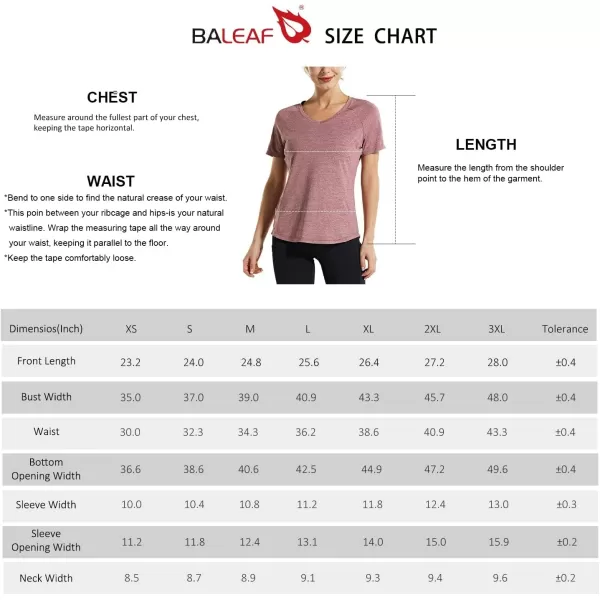 BALEAF Womens VNeck T Shirts Workout Tops Athletic Short Sleeve Quick Dry Perfomance ActivewearBALEAF Womens VNeck T Shirts Workout Tops Athletic Short Sleeve Quick Dry Perfomance Activewear