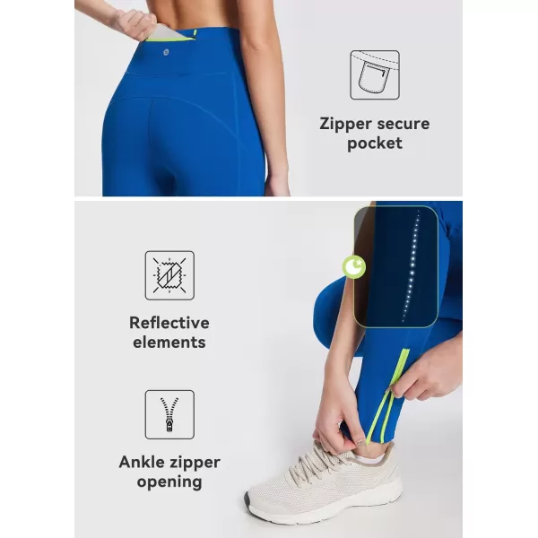 BALEAF Womens Winter Leggings Fleece Lined Water Resistant Tights High Waisted Running Hiking Pants Pockets Blue MBALEAF Womens Winter Leggings Fleece Lined Water Resistant Tights High Waisted Running Hiking Pants Pockets Blue M
