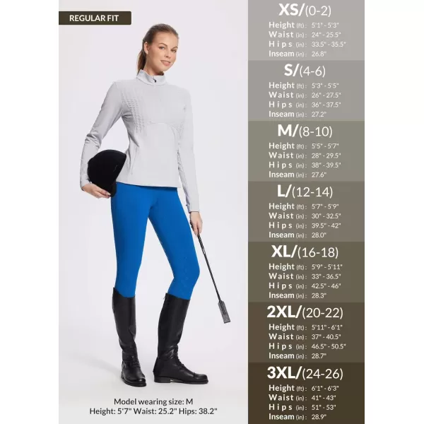 BALEAF Womens Winter Riding Pants Full Seat Breeches Fleece Horse Equestrian Tights Horseback Leggings PocketsBluefull Seat