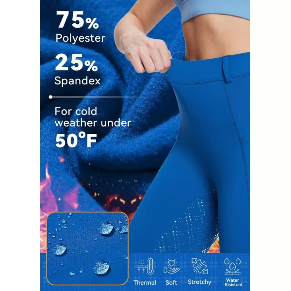 BALEAF Womens Winter Riding Pants Full Seat Breeches Fleece Horse Equestrian Tights Horseback Leggings PocketsBluefull Seat