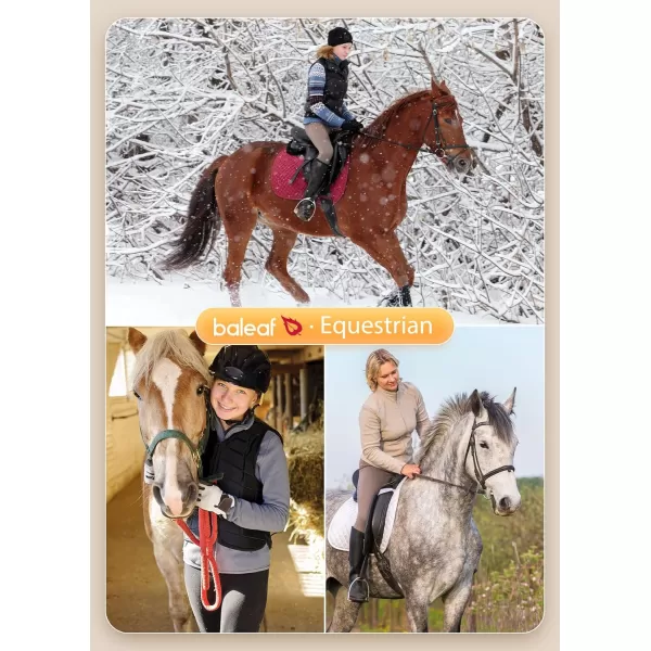 BALEAF Womens Winter Riding Pants Full Seat Breeches Fleece Horse Equestrian Tights Horseback Leggings PocketsGreyfull Seat