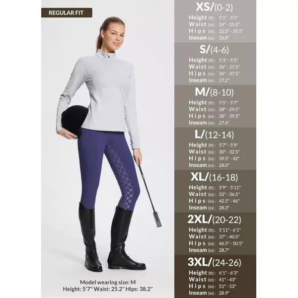 BALEAF Womens Winter Riding Pants Full Seat Breeches Fleece Horse Equestrian Tights Horseback Leggings PocketsNavy Bluefull Seat