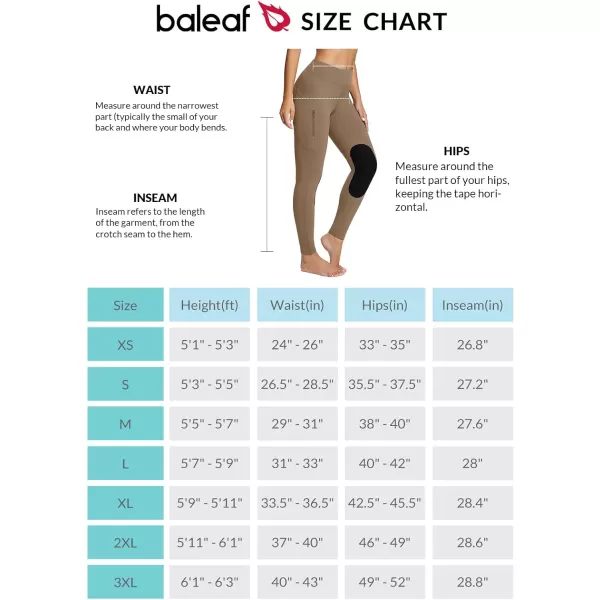 BALEAF Womens Winter Riding Pants Horse Breeches KneePatch Fleece Horseback Equestrian Tights Pockets Leggings01suedebrown