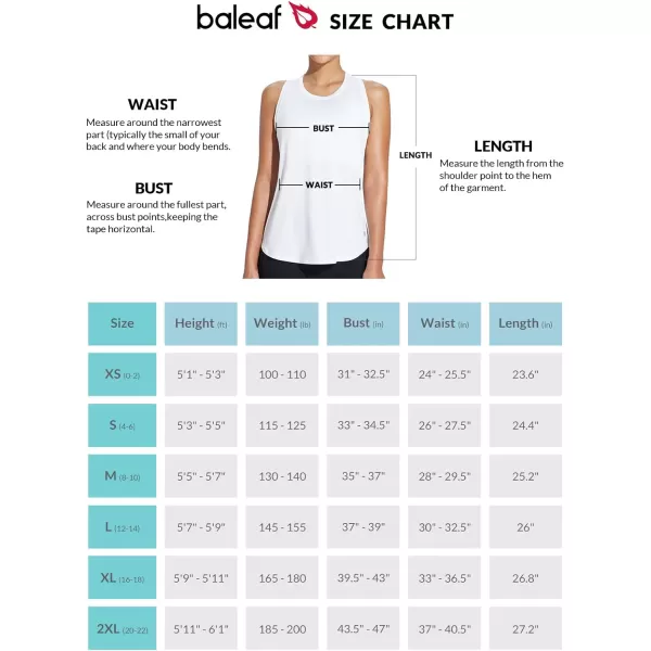 BALEAF Womens Workout Tank Top Racerback Tops Sleeveless Running Shirts Loose Fit Yoga Athletic Gym Sports04white