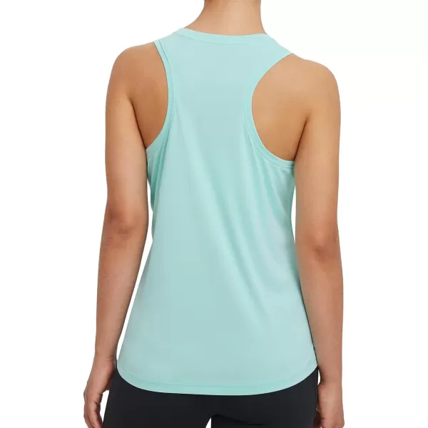 BALEAF Womens Workout Tank Tops Athletic Yoga Top Racerback Sleeveless Running Shirts Quick Dry Gym Outdoor UPF50Blue