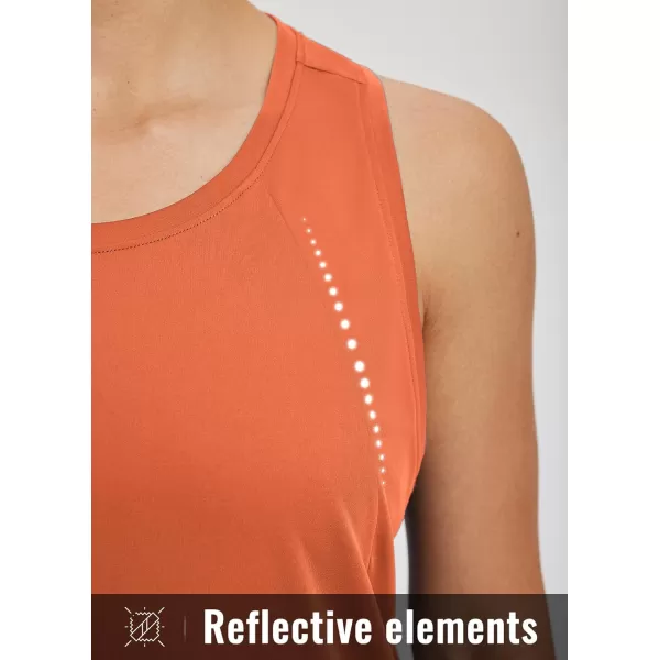 BALEAF Womens Workout Tank Tops Athletic Yoga Top Racerback Sleeveless Running Shirts Quick Dry Gym Outdoor UPF50Orange