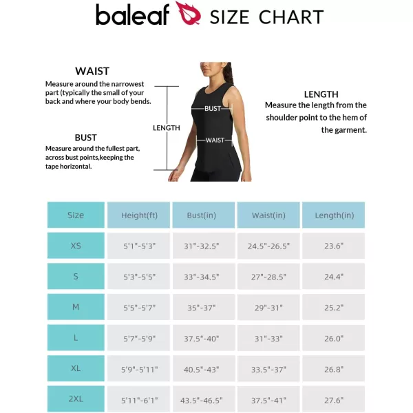 BALEAF Womens Workout Tank Tops Sleeveless Athletic Tennis Exercise Running Shirts with Side SlitBlack  Quick Dry