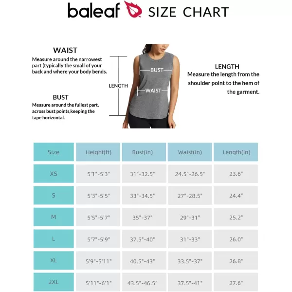 BALEAF Womens Workout Tank Tops Sleeveless Athletic Tennis Exercise Running Shirts with Side SlitHeather Gray  Quick Dry