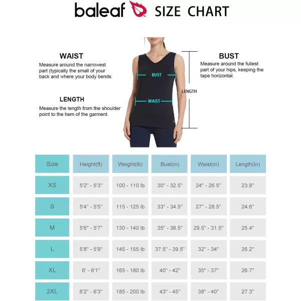 BALEAF Womens Workout Tank Tops for Tennis Quick Dry Fitted Sleeveless Shirts UPF50 VNeck LightweightBlack