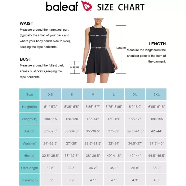 BALEAF Womens Workout Tennis Dress Golf Sleeveless Workout Dress with Shorts UPF 50 4 Pockets Sports AthleticBALEAF Womens Workout Tennis Dress Golf Sleeveless Workout Dress with Shorts UPF 50 4 Pockets Sports Athletic