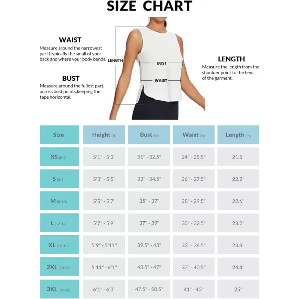 BALEAF Workout Tank Tops for Women Sleeveless Athletic Tops Flowy Soft Loose Fit Hip Length Running Shirts Gym Quick DryIvory White