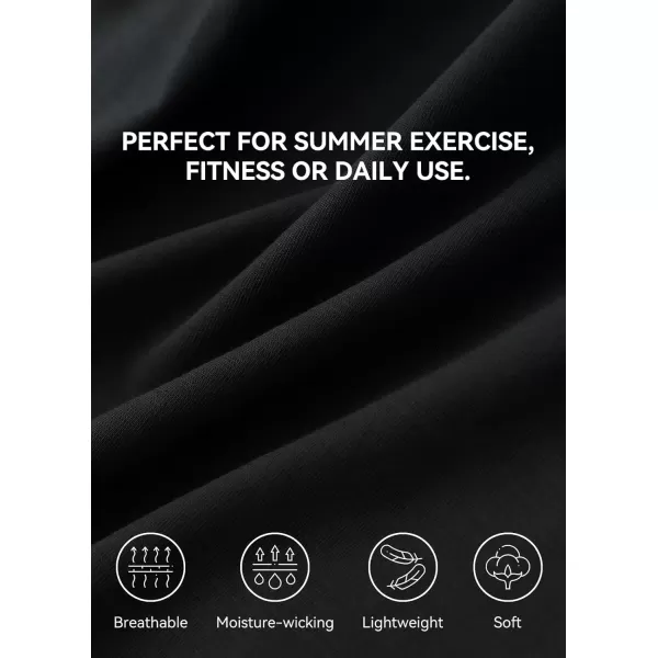 BALEAF Workout Tank Tops for Women Sleeveless Athletic Tops Loose Fit Running Shirts Quick Dry Exercise Gym ClothesBlack