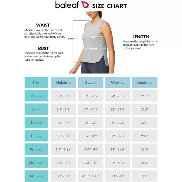 BALEAF Workout Tank Tops for Women Sleeveless Athletic Tops Loose Fit Running Shirts Quick Dry Exercise Gym ClothesGrey