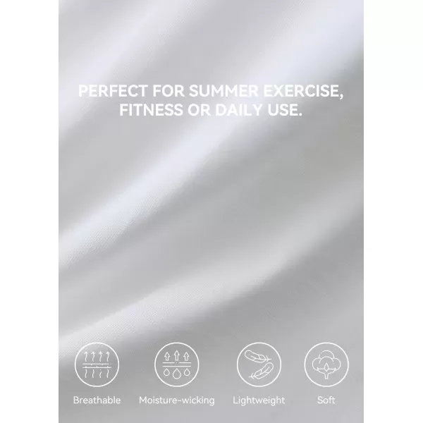 BALEAF Workout Tank Tops for Women Sleeveless Athletic Tops Loose Fit Running Shirts Quick Dry Exercise Gym ClothesWhite