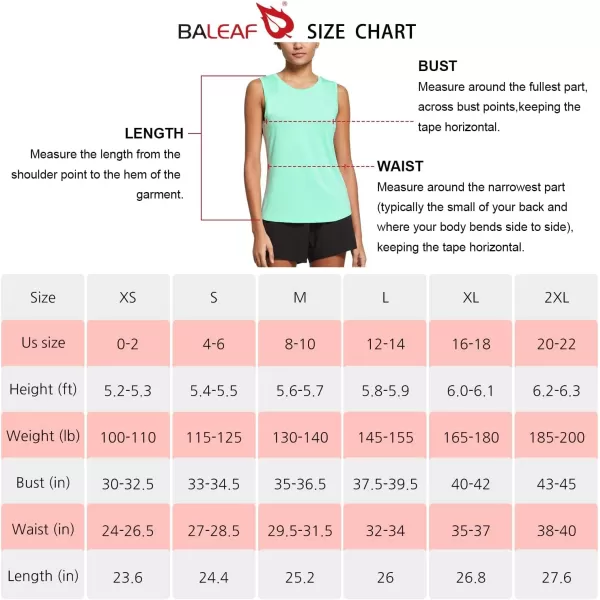 BALEAF Workout Tank Tops for Women Sleeveless Running Loose Fit Yoga Tops Active Shirts Pickleball Sports Gym ExerciseAqua