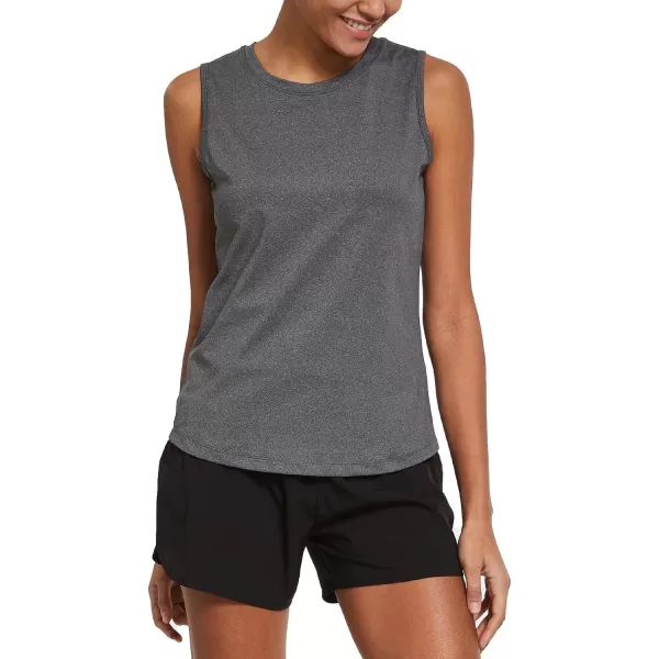 BALEAF Workout Tank Tops for Women Sleeveless Running Loose Fit Yoga Tops Active Shirts Pickleball Sports Gym ExerciseGray2 Pack
