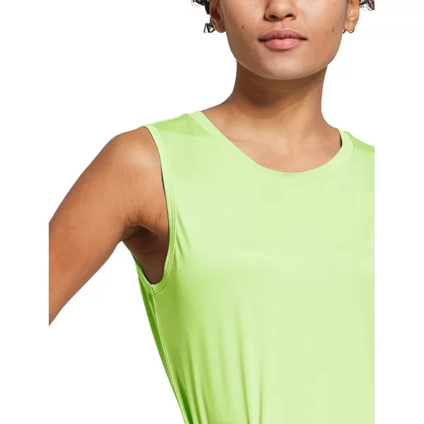 BALEAF Workout Tank Tops for Women Sleeveless Running Loose Fit Yoga Tops Active Shirts Pickleball Sports Gym ExerciseLime Green