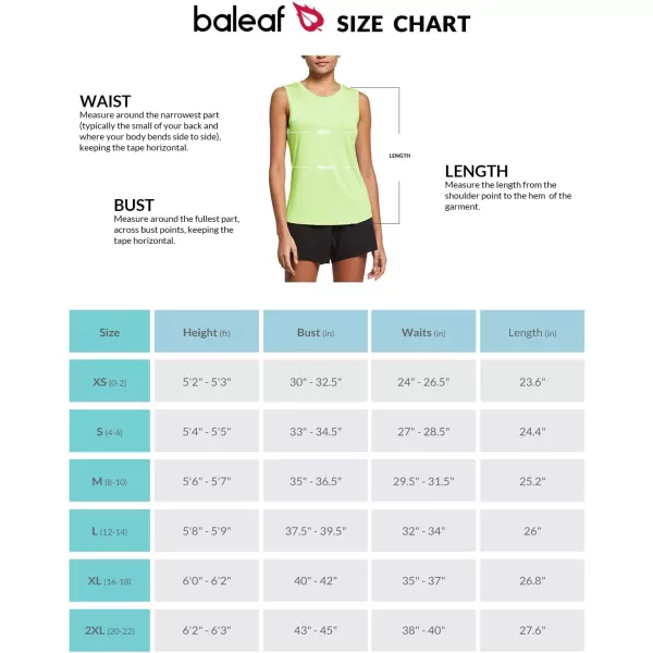 BALEAF Workout Tank Tops for Women Sleeveless Running Loose Fit Yoga Tops Active Shirts Pickleball Sports Gym ExerciseLime Green