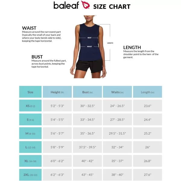 BALEAF Workout Tank Tops for Women Sleeveless Running Loose Fit Yoga Tops Active Shirts Pickleball Sports Gym ExerciseNavy