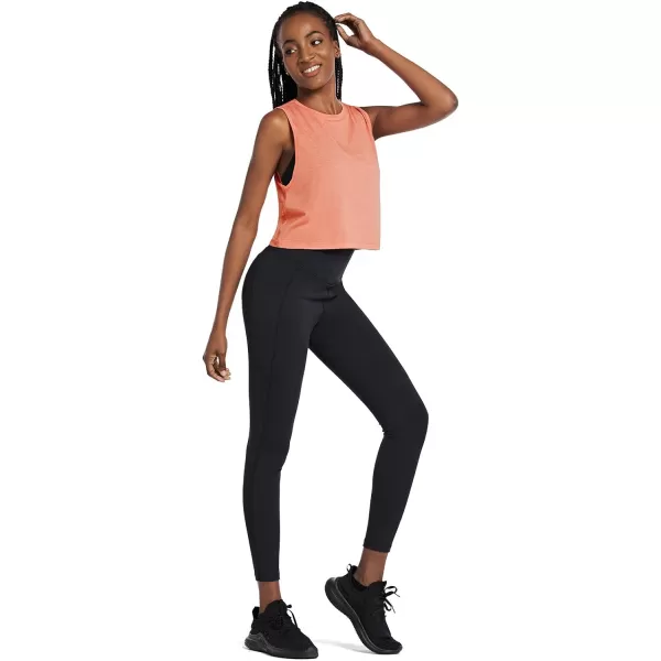 BALEAF Workout Tops for Women Crop Tank Top Quick Dry Athletic Gym Exercise Sleeveless Shirts Muscle Yoga Loose FitHeather Coral