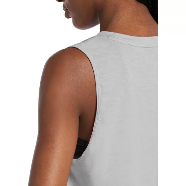 BALEAF Workout Tops for Women Crop Tank Top Quick Dry Athletic Gym Exercise Sleeveless Shirts Muscle Yoga Loose FitHeather Gray