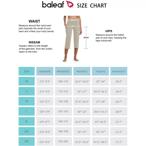 BALEAF Yoga Pants for Women Capris High Waist Leggings with Pockets Wide Leg Exercise Workout Crop Straight Open BottomBrown