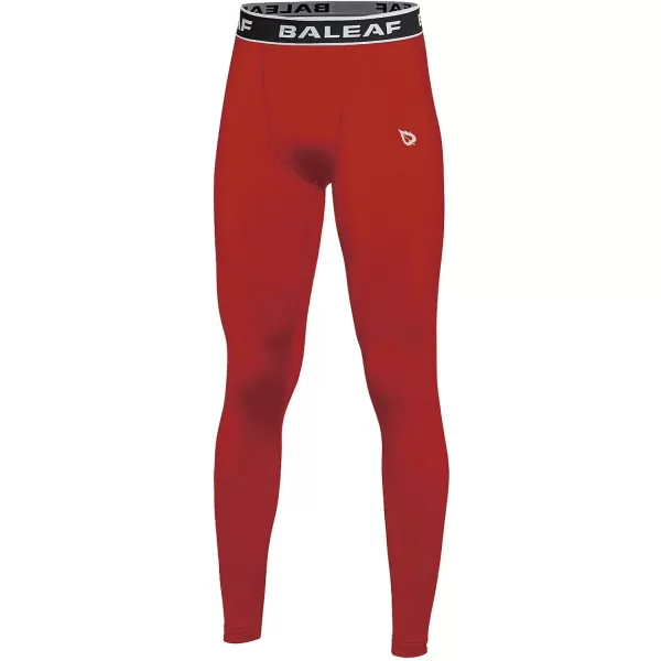 BALEAF Youth Compression Pants Boys Leggings Kids Baseball Pants Tights Base Layer Football Basketball SportsRed