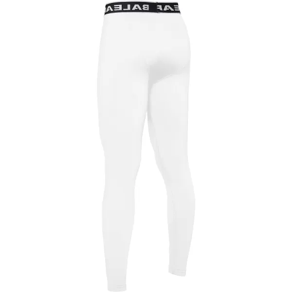 BALEAF Youth Compression Pants Boys Leggings Kids Baseball Pants Tights Base Layer Football Basketball SportsWhite