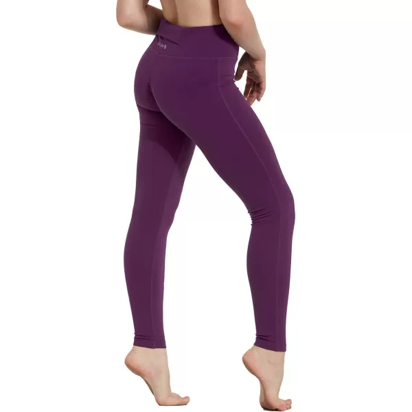 BALEAF Youth Girls Athletic Dance Leggings Compression Pants Running Active Yoga Tights with Back Pocket1 Back Pocket Dark Magenta