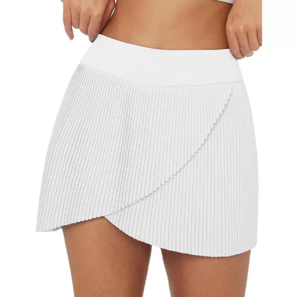 BALEAF 14quot Pleated Tennis Skirts for Women High Waisted Golf Skorts Athletic with Pockets Liner Workout Pickleball UPF50White