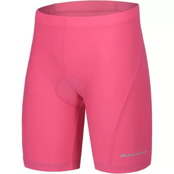 BALEAF Girls Padded Bike Shorts Kids Boys Youth Cycling Shorts with Padding Mountain Biking UPF 5001pinkno Pocket