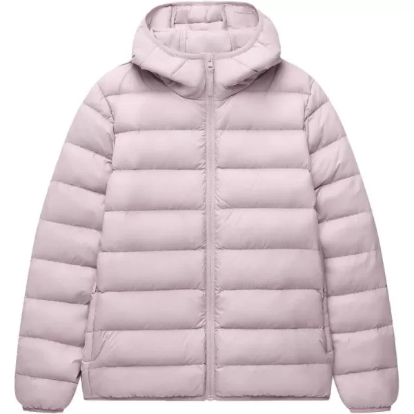 BALEAF Kids Puffer Down Jackets with Hood for Boys Girls Ultralight Packable Cold Winter Lightweight OuterwearPink