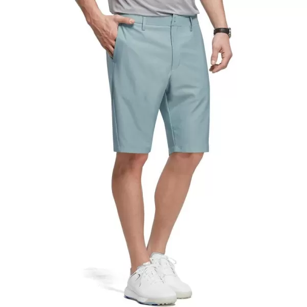 BALEAF Mens 10 Golf Shorts Stretch Dress Shorts Chino Flat Front Quick Dry Lightweight Casual with PocketsBlue