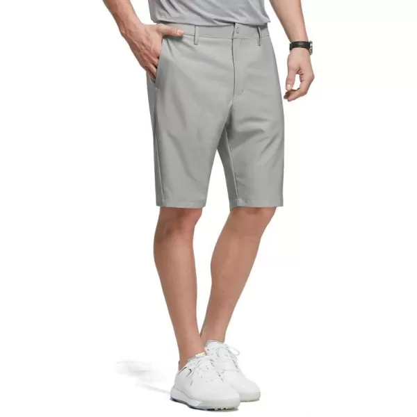 BALEAF Mens 10 Golf Shorts Stretch Dress Shorts Chino Flat Front Quick Dry Lightweight Casual with PocketsGray