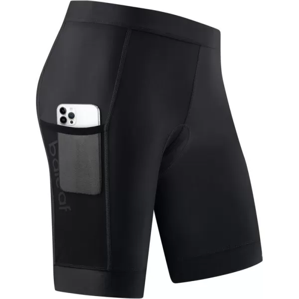 BALEAF Mens 4D Padded Bike Shorts Cycling Tights with Pockets Lycra FabricA01alack