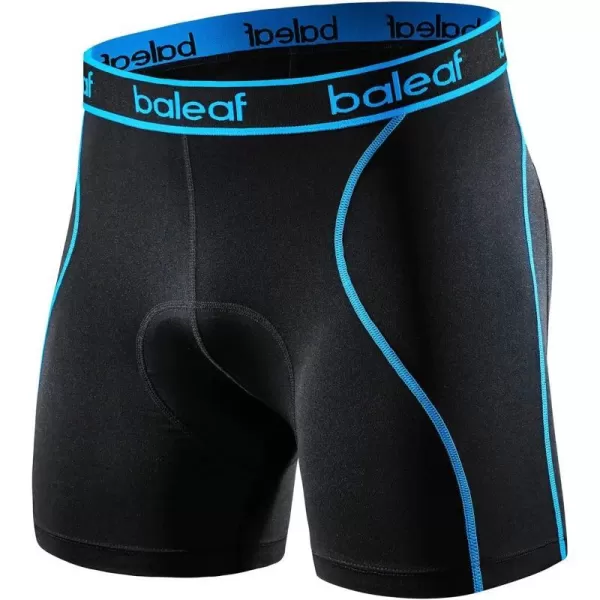 BALEAF Mens 4D Padded Bike Shorts Cycling Underwear with Padding Road Biking MTB Liner Shorts Bicycle GearBlackBlue47