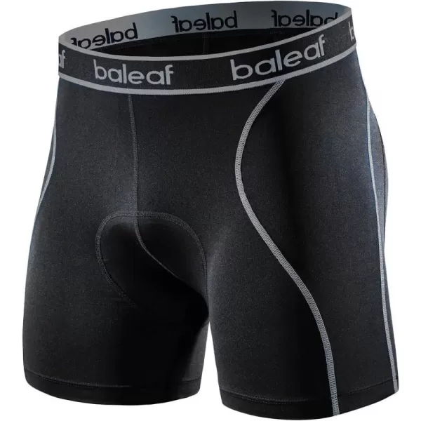 BALEAF Mens 4D Padded Bike Shorts Cycling Underwear with Padding Road Biking MTB Liner Shorts Bicycle GearBlackGray47