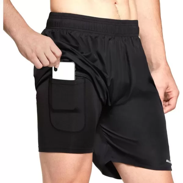 BALEAF Mens 7 Inches 2 in 1 Running Workout Shorts Quick Dry Lightweight Athletic Shorts Liner Back Phone PocketBALEAF Mens 7 Inches 2 in 1 Running Workout Shorts Quick Dry Lightweight Athletic Shorts Liner Back Phone Pocket