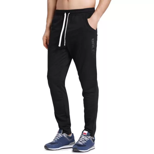 BALEAF Mens Running Pants Slim Fit Tapered Joggers Sweatpants with Pockets Athletic Pants for Cold Weather Sports WorkoutBlack