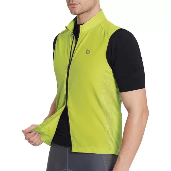 BALEAF Mens Sleeveless Cycling Vest Windproof Bike Jersey Lightweight Reflective Packable Pockets Golf Running04green